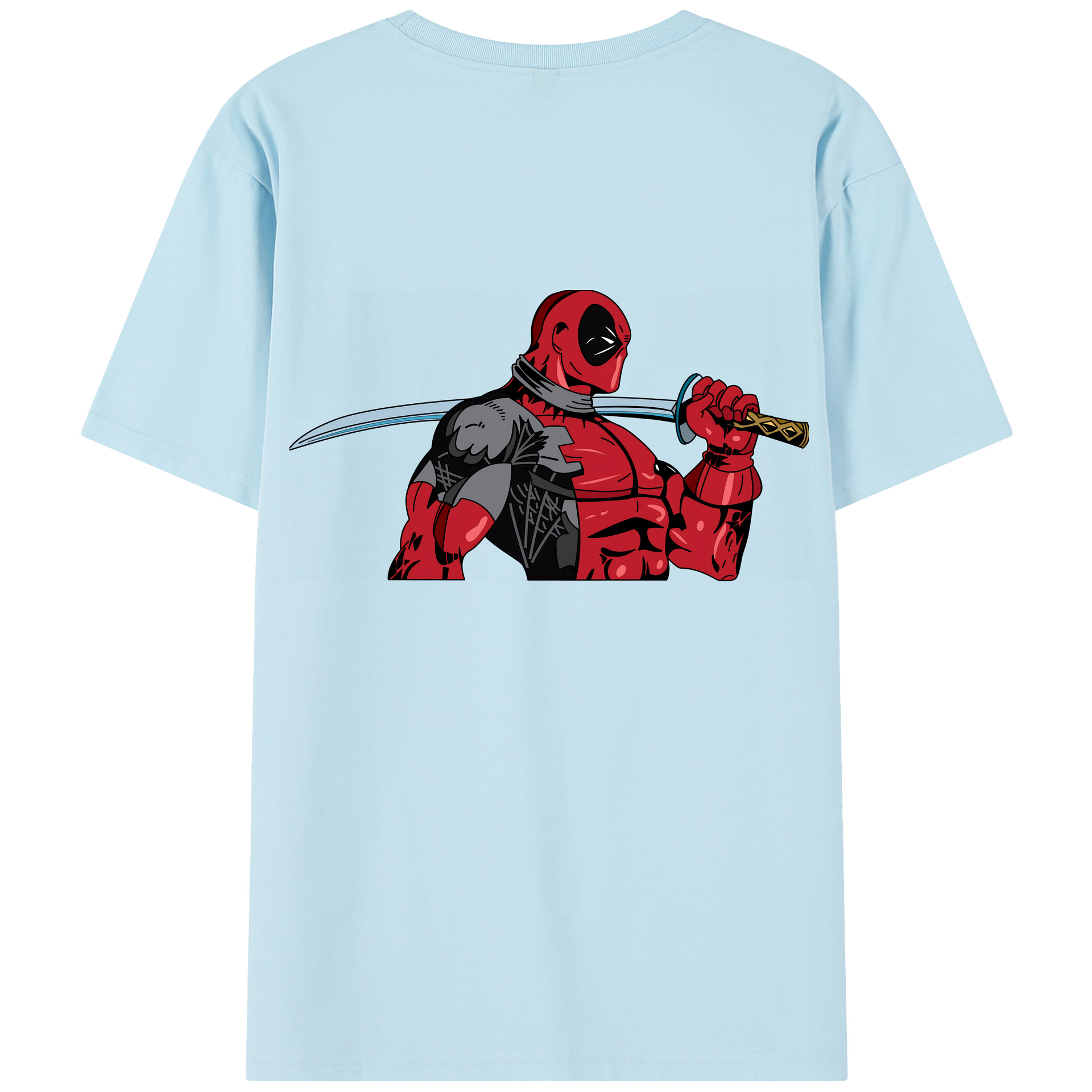 （画像用） Deadpool デッドプール 綿100％半袖Tシャツ（背面プリント）